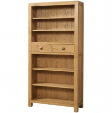Avon Oak Tall Bookcase with 2 Drawers